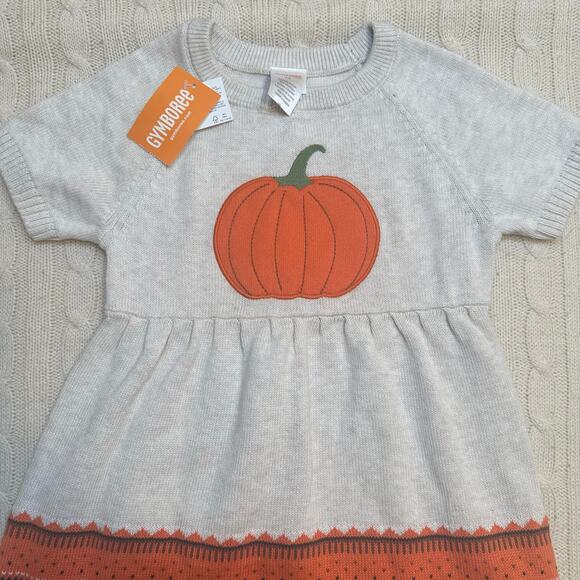 New Gymboree Pumpkin Knit Sweater Dress sz 4T - Picture 6 of 6
